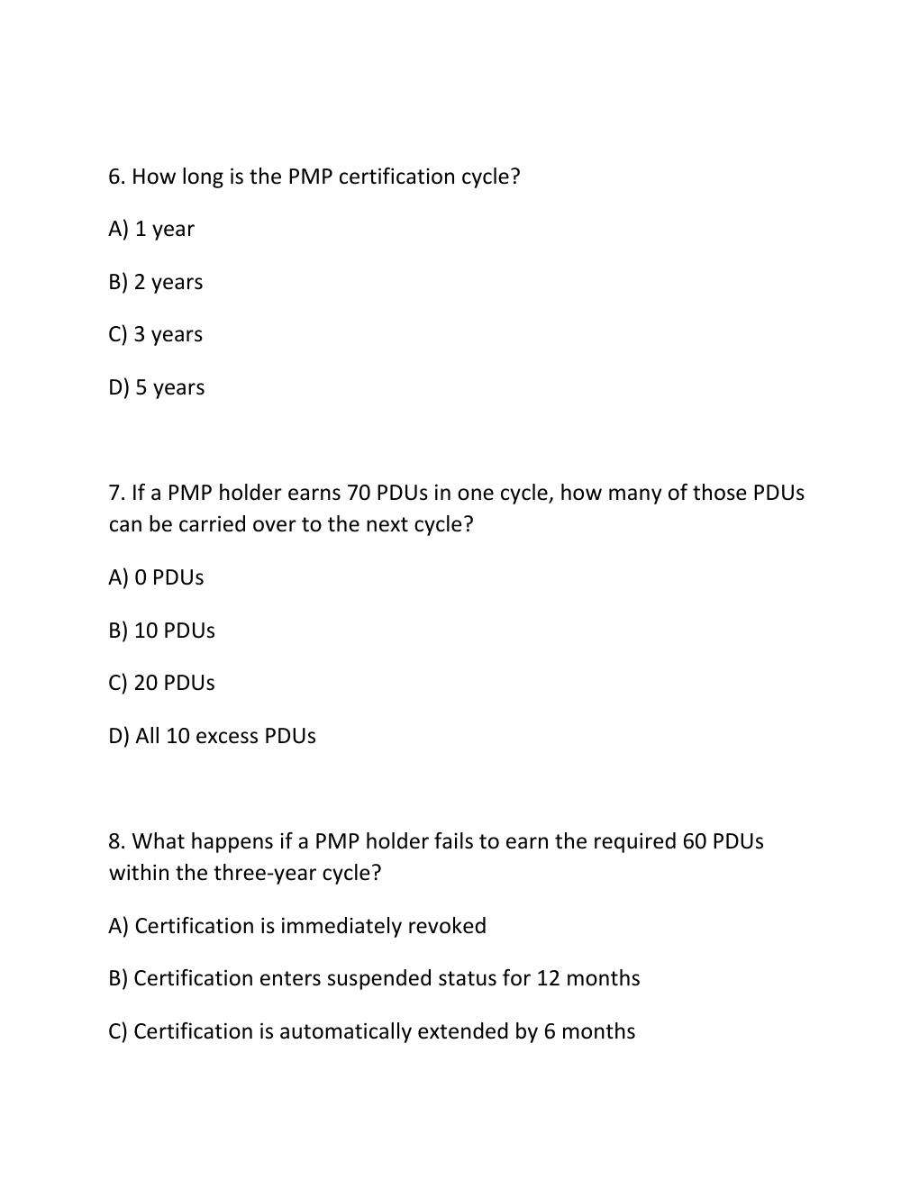 Preview page 3 of PMP CONTINUING CERTIFICATION REQUIREMENTS (CCR) ASSESSMENT EXAM PRACTICE QUESTIONS AND CORRECT ANSWERS (VERIFIED ANSWERS