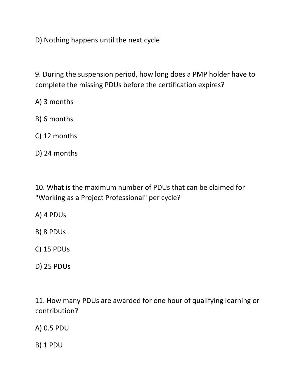 Preview page 4 of PMP CONTINUING CERTIFICATION REQUIREMENTS (CCR) ASSESSMENT EXAM PRACTICE QUESTIONS AND CORRECT ANSWERS (VERIFIED ANSWERS