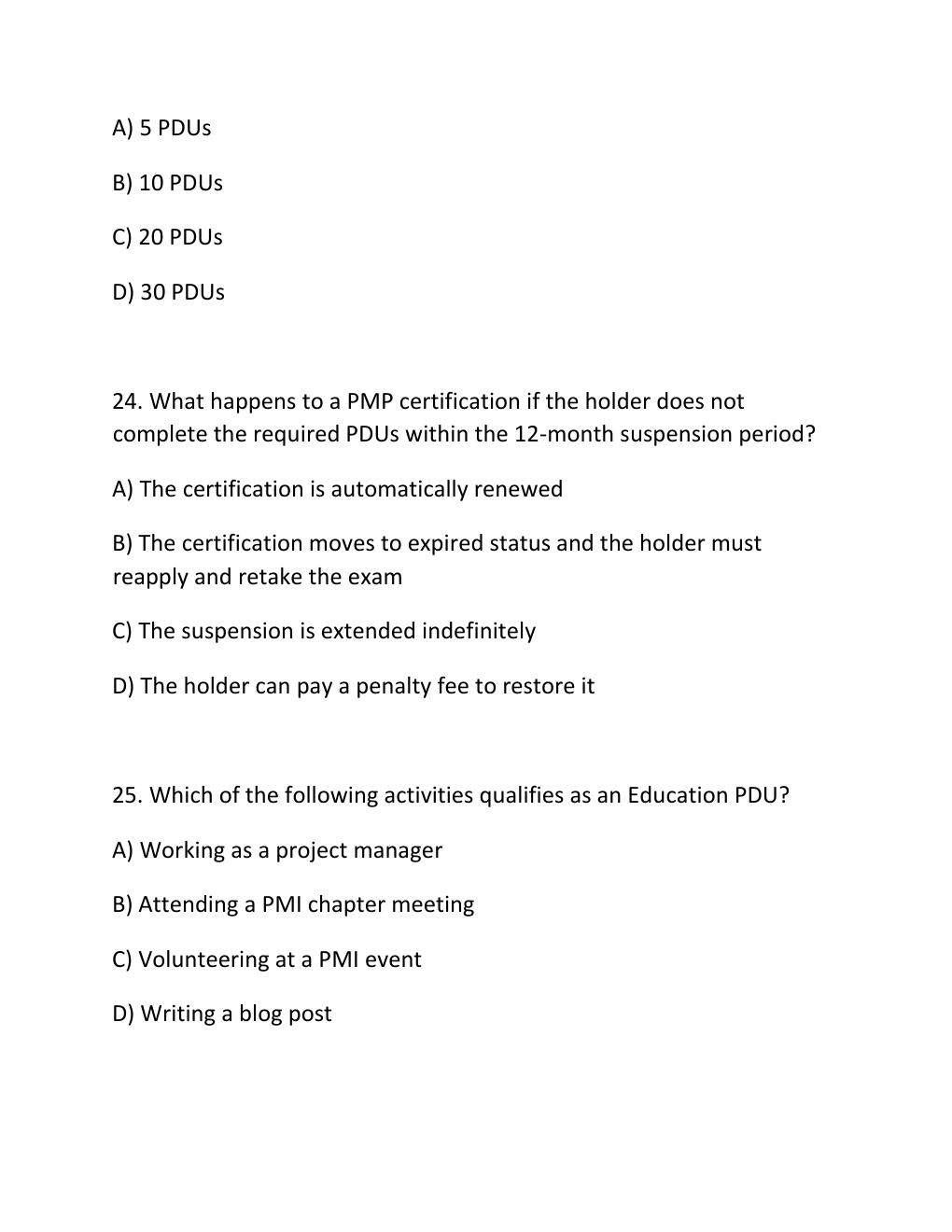 Preview page 9 of PMP CONTINUING CERTIFICATION REQUIREMENTS (CCR) ASSESSMENT EXAM PRACTICE QUESTIONS AND CORRECT ANSWERS (VERIFIED ANSWERS