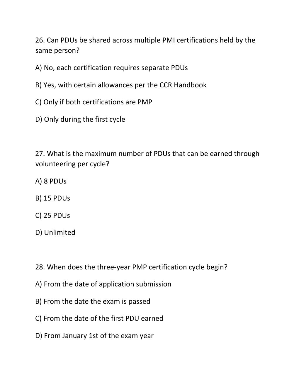 Preview page 10 of PMP CONTINUING CERTIFICATION REQUIREMENTS (CCR) ASSESSMENT EXAM PRACTICE QUESTIONS AND CORRECT ANSWERS (VERIFIED ANSWERS