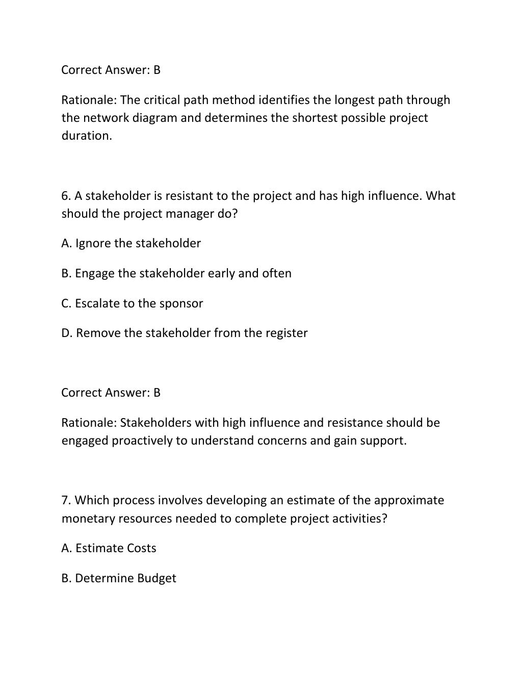Preview page 4 of PMP EXAM SIMULATOR EXAM PRACTICE QUESTIONS AND CORRECT ANSWERS