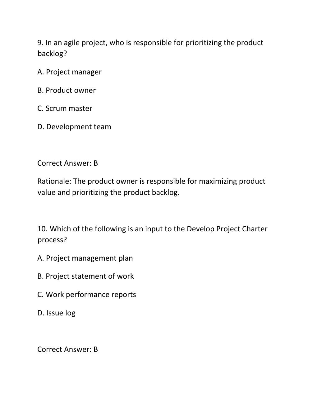 Preview page 6 of PMP EXAM SIMULATOR EXAM PRACTICE QUESTIONS AND CORRECT ANSWERS