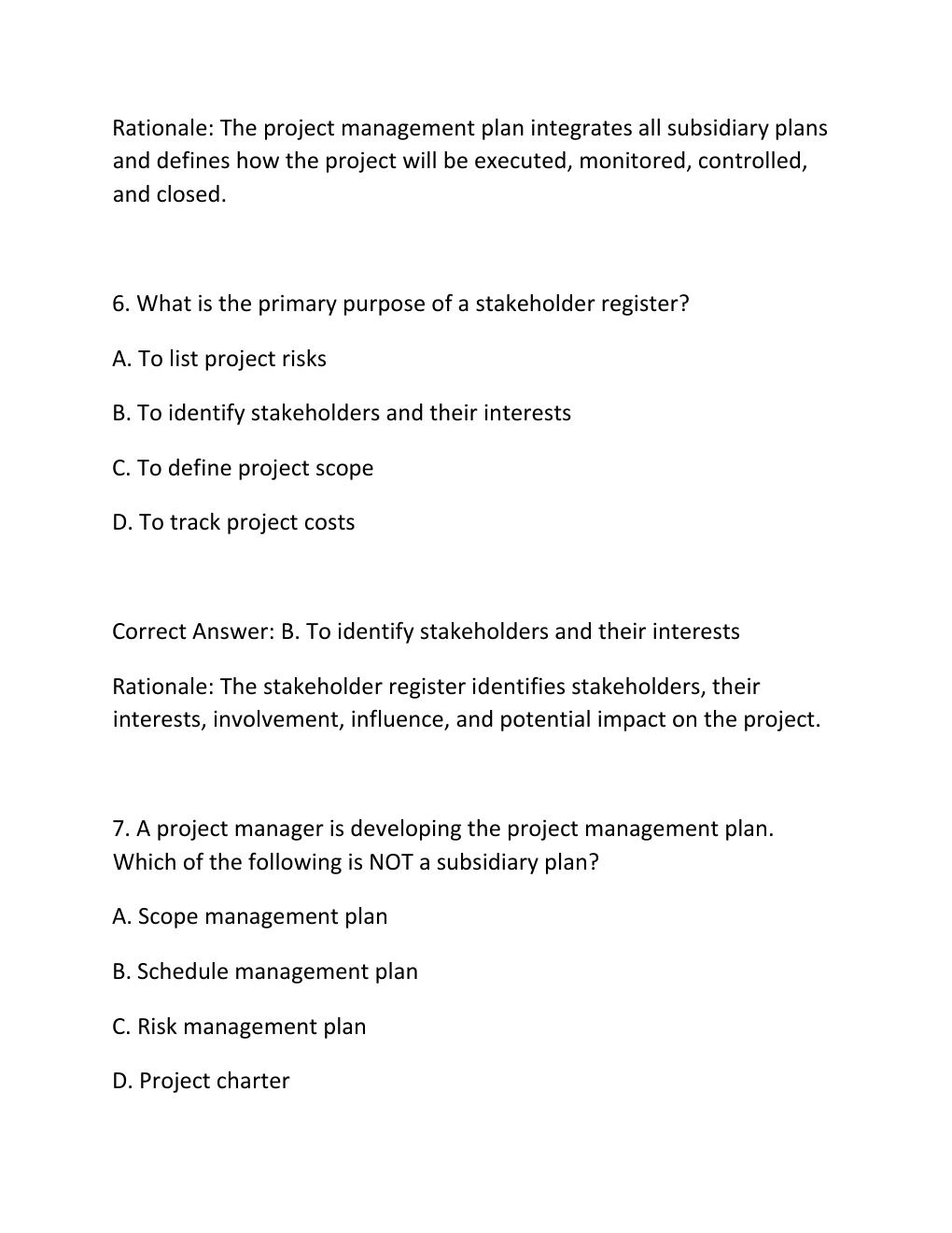 Preview page 4 of PMP FULL LENGTH PRACTICE EXAM PRACTICE QUESTIONS AND CORRECT ANSWERS
