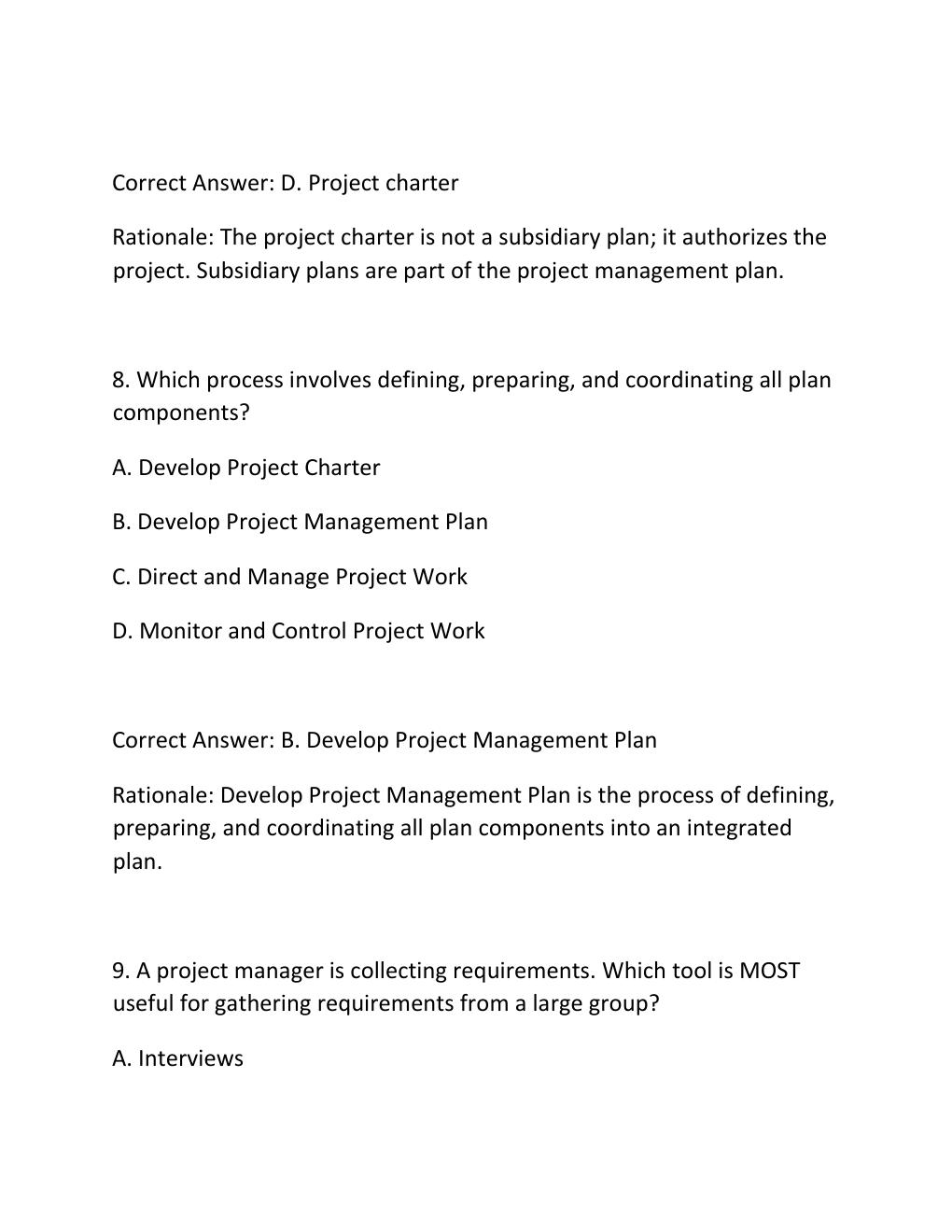 Preview page 5 of PMP FULL LENGTH PRACTICE EXAM PRACTICE QUESTIONS AND CORRECT ANSWERS