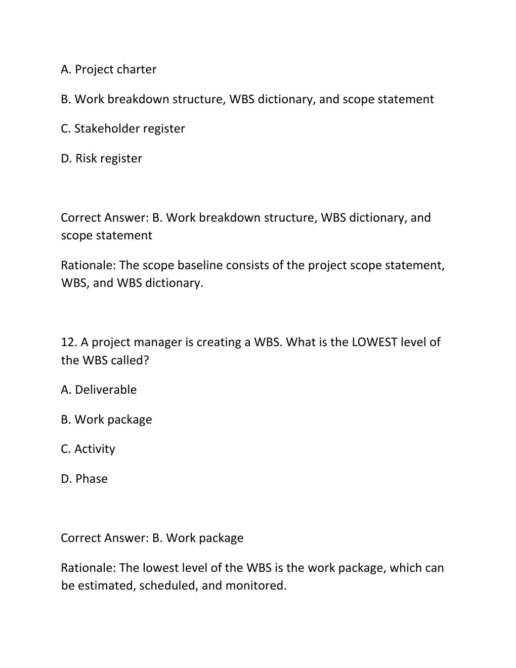 Preview page 7 of PMP FULL LENGTH PRACTICE EXAM PRACTICE QUESTIONS AND CORRECT ANSWERS