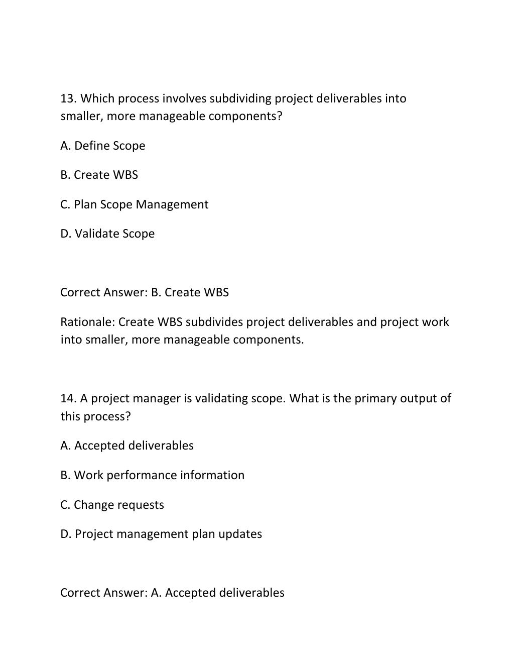 Preview page 8 of PMP FULL LENGTH PRACTICE EXAM PRACTICE QUESTIONS AND CORRECT ANSWERS