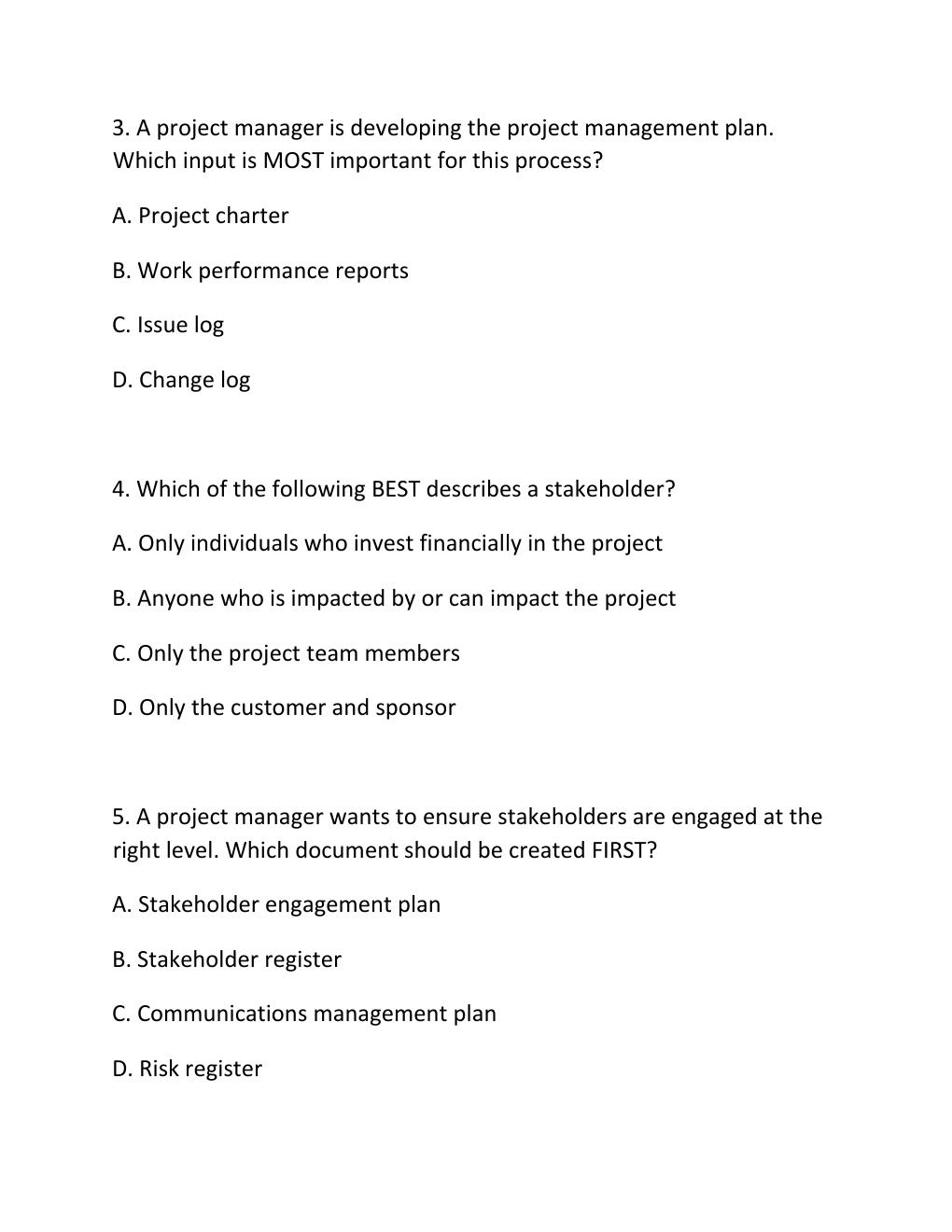 Preview page 2 of PMP MOCK EXAM PRACTICE QUESTIONS AND CORRECT ANSWERS