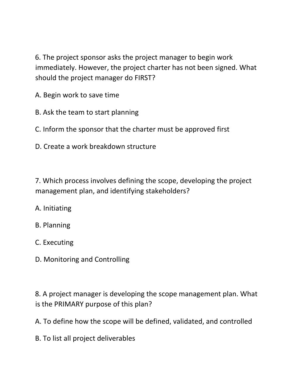 Preview page 3 of PMP MOCK EXAM PRACTICE QUESTIONS AND CORRECT ANSWERS