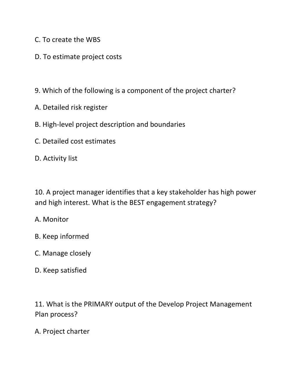 Preview page 4 of PMP MOCK EXAM PRACTICE QUESTIONS AND CORRECT ANSWERS