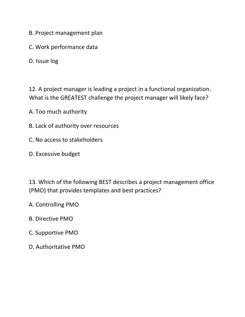 Preview page 5 of PMP MOCK EXAM PRACTICE QUESTIONS AND CORRECT ANSWERS