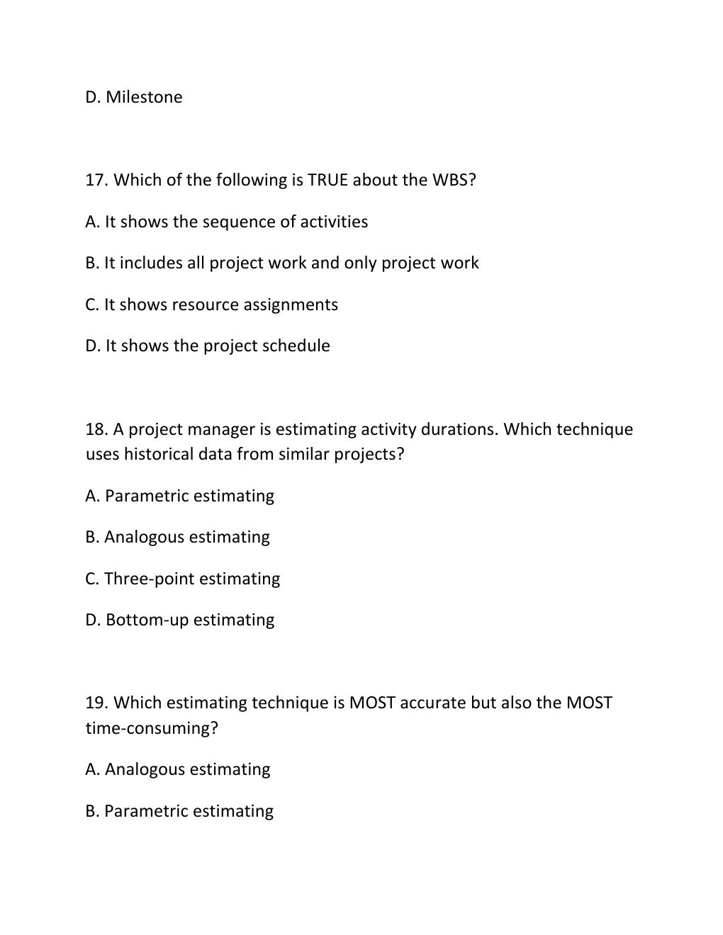 Preview page 7 of PMP MOCK EXAM PRACTICE QUESTIONS AND CORRECT ANSWERS