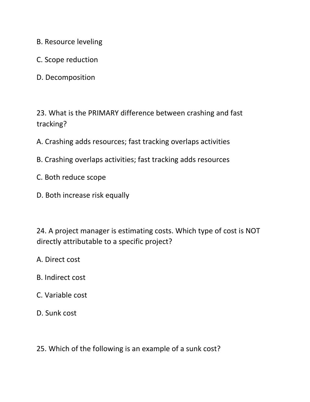 Preview page 9 of PMP MOCK EXAM PRACTICE QUESTIONS AND CORRECT ANSWERS