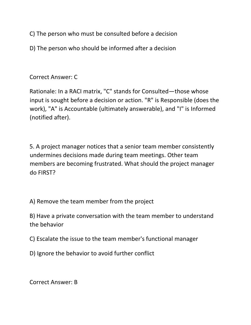 Preview page 4 of PMP PRACTICE EXAM PRACTICE QUESTIONS AND CORRECT ANSWERS (VERIFIED ANSWERS) PLUS RATIONALE Q&A