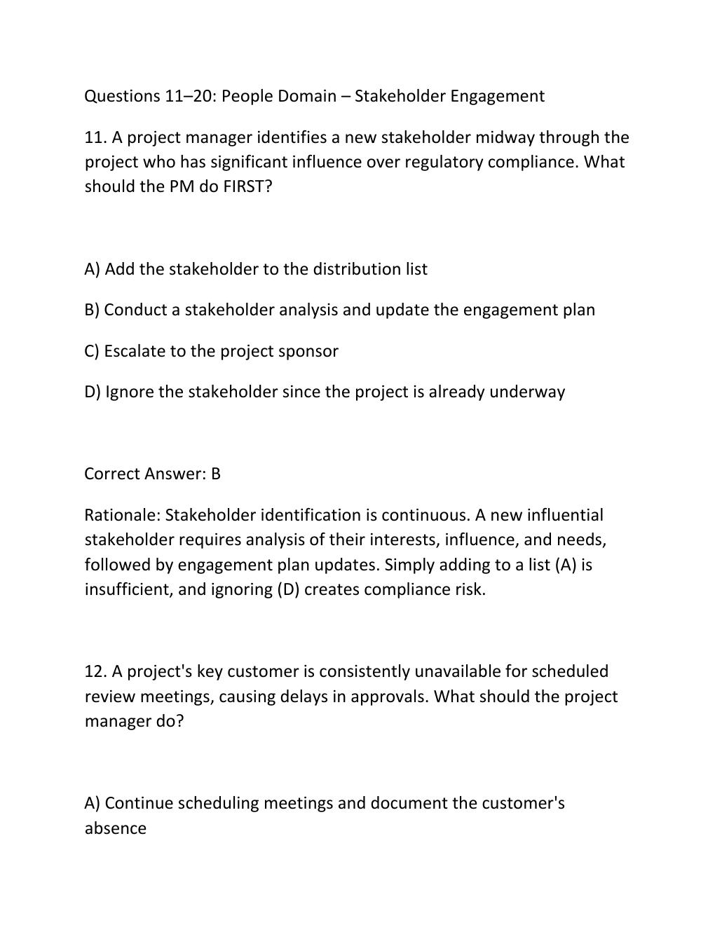 Preview page 9 of PMP PRACTICE EXAM PRACTICE QUESTIONS AND CORRECT ANSWERS (VERIFIED ANSWERS) PLUS RATIONALE Q&A
