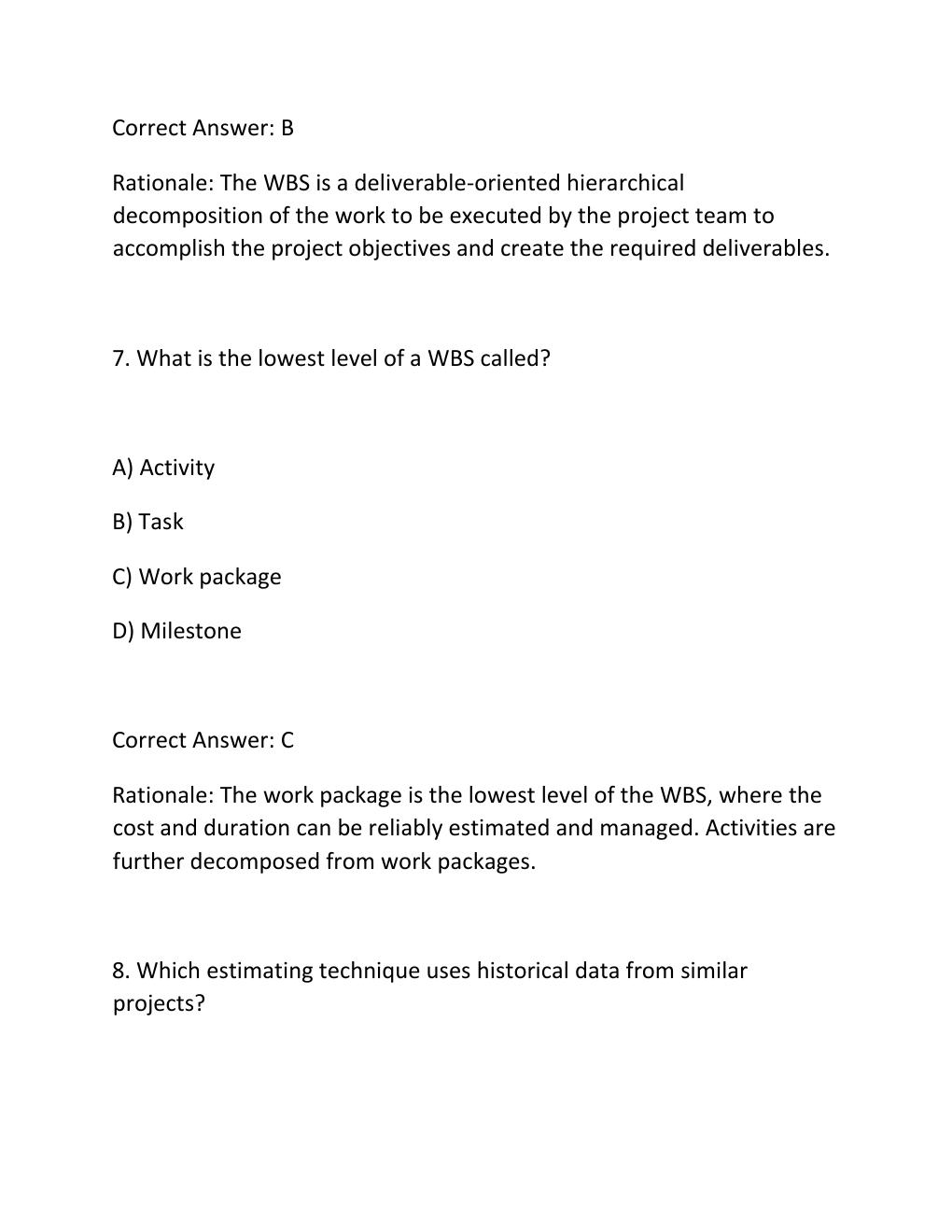 Preview page 5 of PREDICTIVE PROJECT MANAGEMENT CERTIFICATION EXAM PRACTICE QUESTIONS AND CORRECT ANSWERS (VERIFIED ANSWERS) PLUS RATIONAL