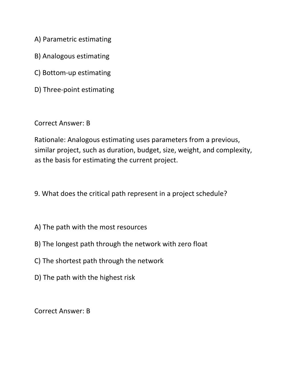Preview page 6 of PREDICTIVE PROJECT MANAGEMENT CERTIFICATION EXAM PRACTICE QUESTIONS AND CORRECT ANSWERS (VERIFIED ANSWERS) PLUS RATIONAL