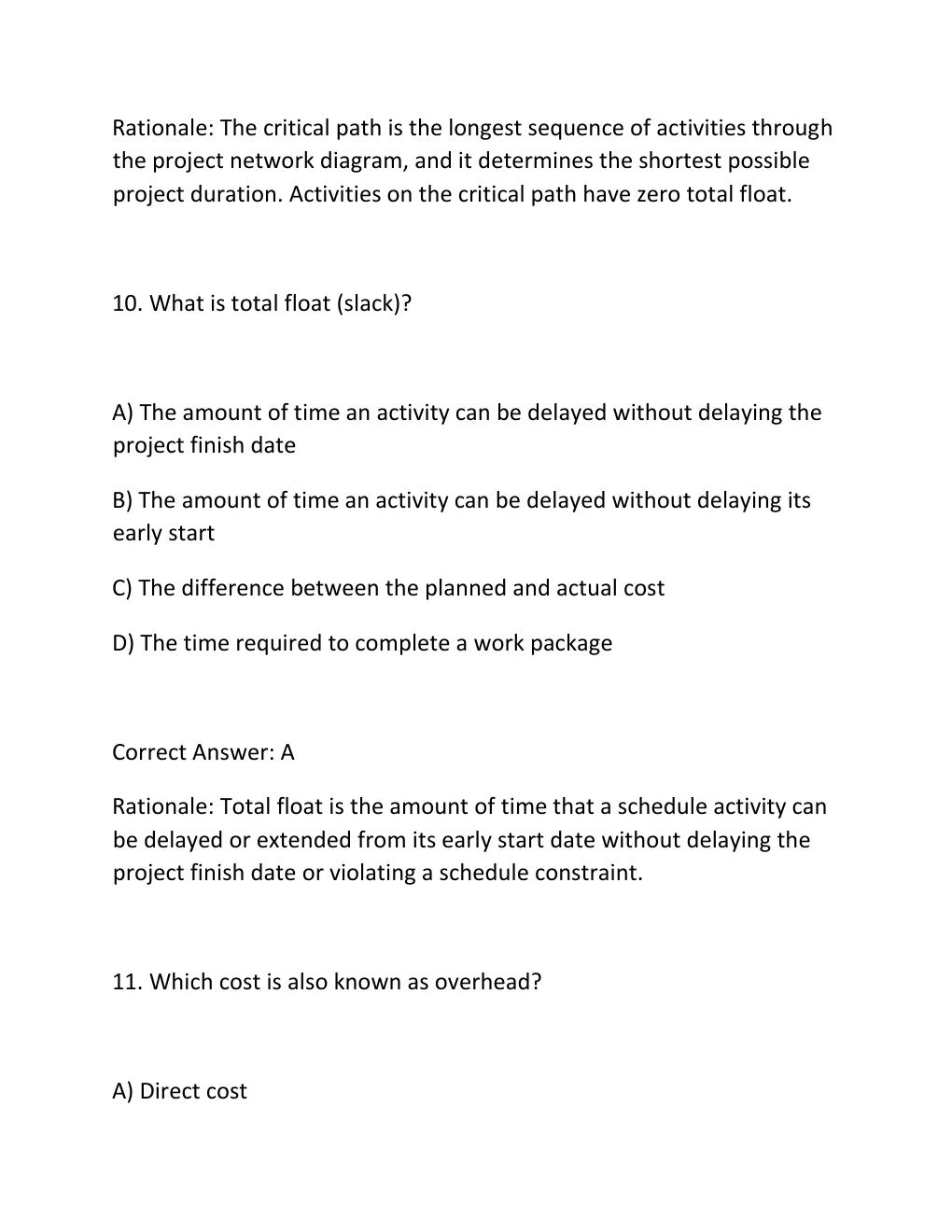 Preview page 7 of PREDICTIVE PROJECT MANAGEMENT CERTIFICATION EXAM PRACTICE QUESTIONS AND CORRECT ANSWERS (VERIFIED ANSWERS) PLUS RATIONAL
