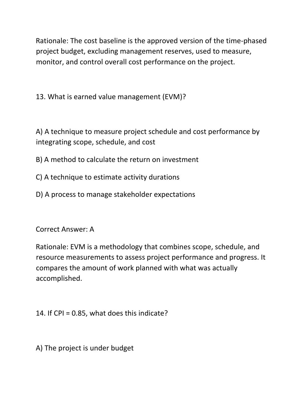 Preview page 9 of PREDICTIVE PROJECT MANAGEMENT CERTIFICATION EXAM PRACTICE QUESTIONS AND CORRECT ANSWERS (VERIFIED ANSWERS) PLUS RATIONAL