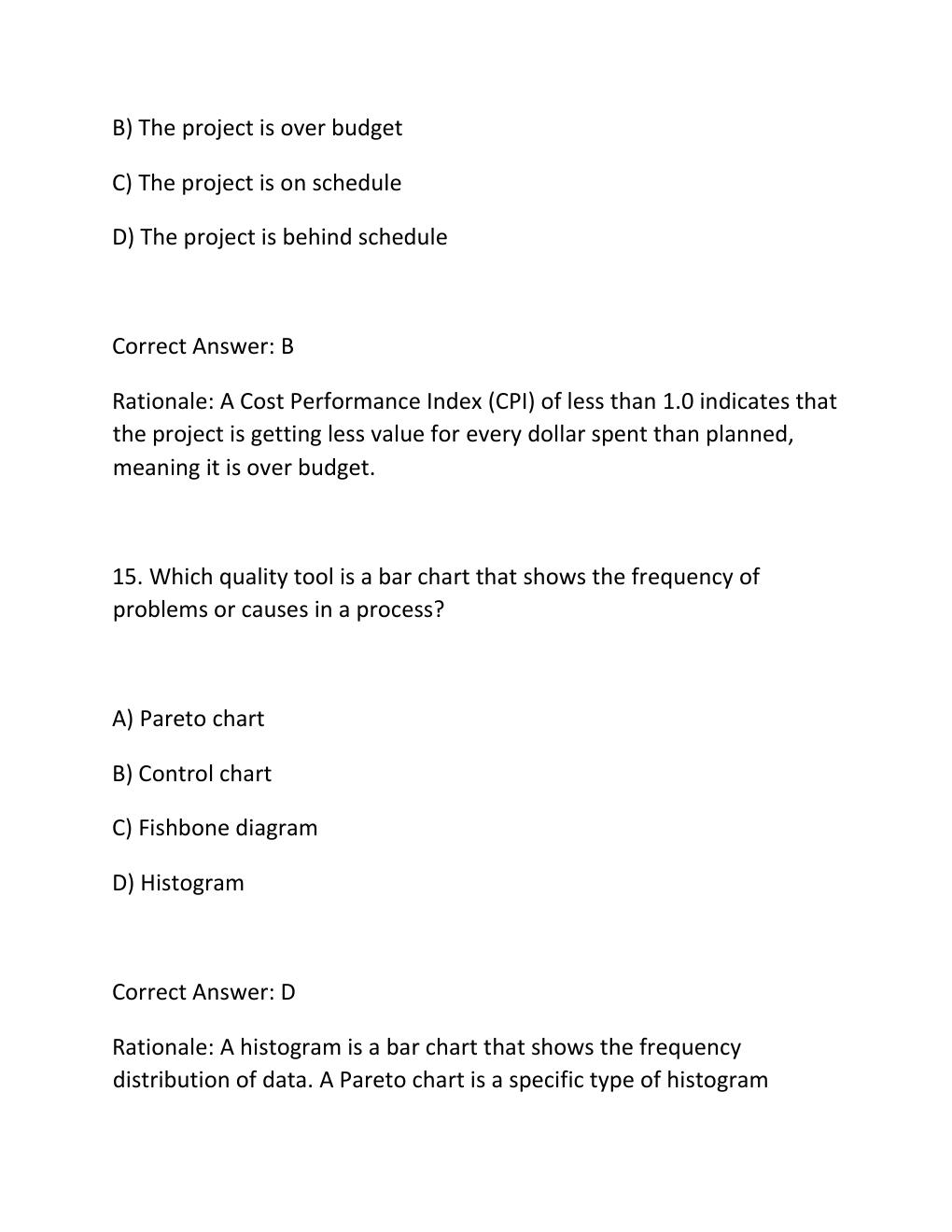 Preview page 10 of PREDICTIVE PROJECT MANAGEMENT CERTIFICATION EXAM PRACTICE QUESTIONS AND CORRECT ANSWERS (VERIFIED ANSWERS) PLUS RATIONAL