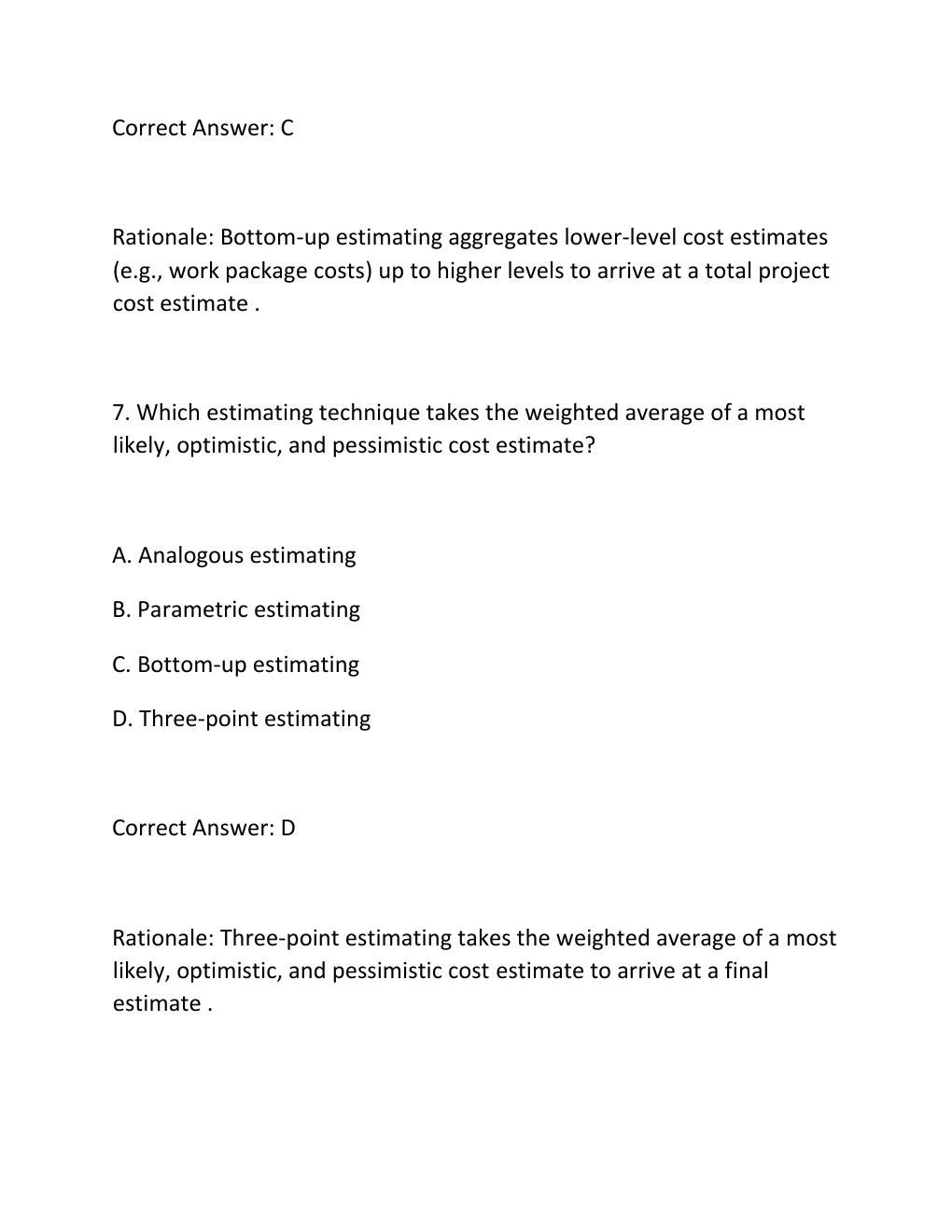 Preview page 5 of PROJECT COST ESTIMATION CERTIFICATION EXAM PRACTICE QUESTIONS AND CORRECT ANSWERS
