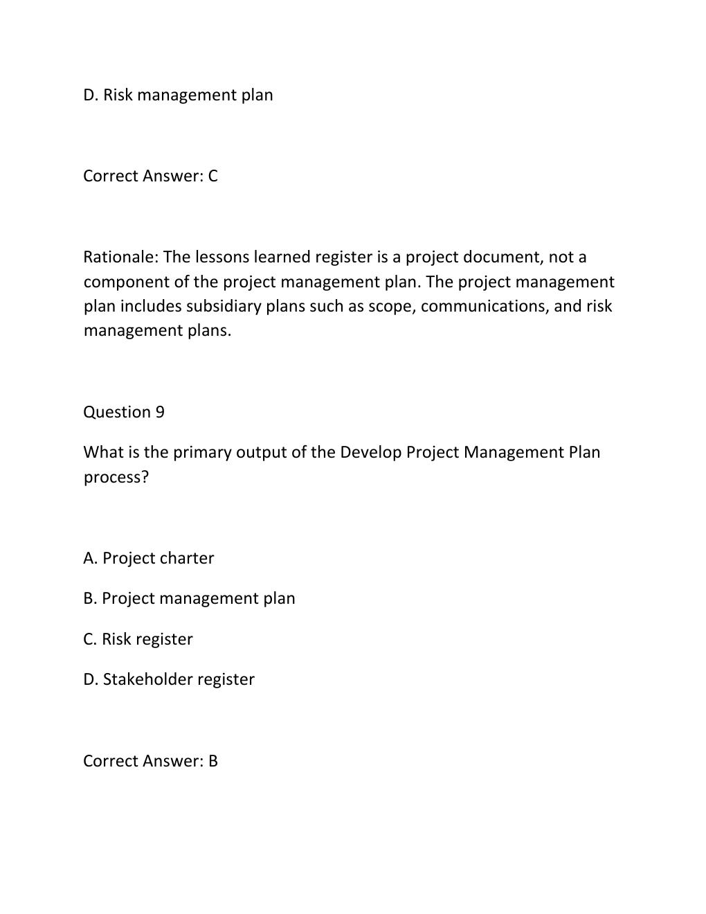 Preview page 7 of PROJECT INTEGRATION CERTIFICATION EXAM PRACTICE QUESTIONS AND CORRECT ANSWERS