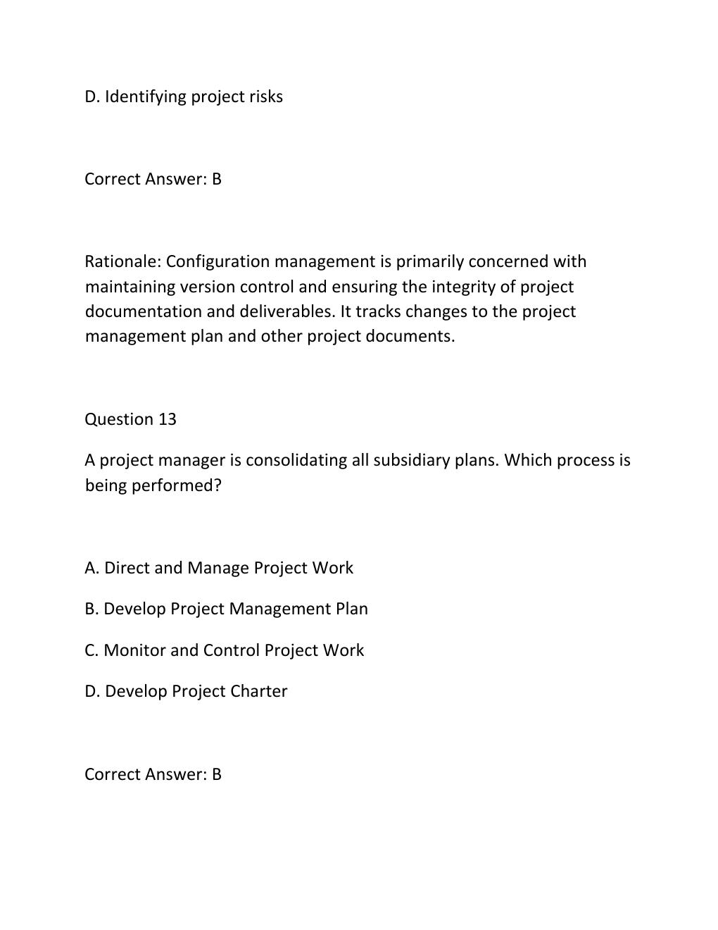 Preview page 10 of PROJECT INTEGRATION CERTIFICATION EXAM PRACTICE QUESTIONS AND CORRECT ANSWERS