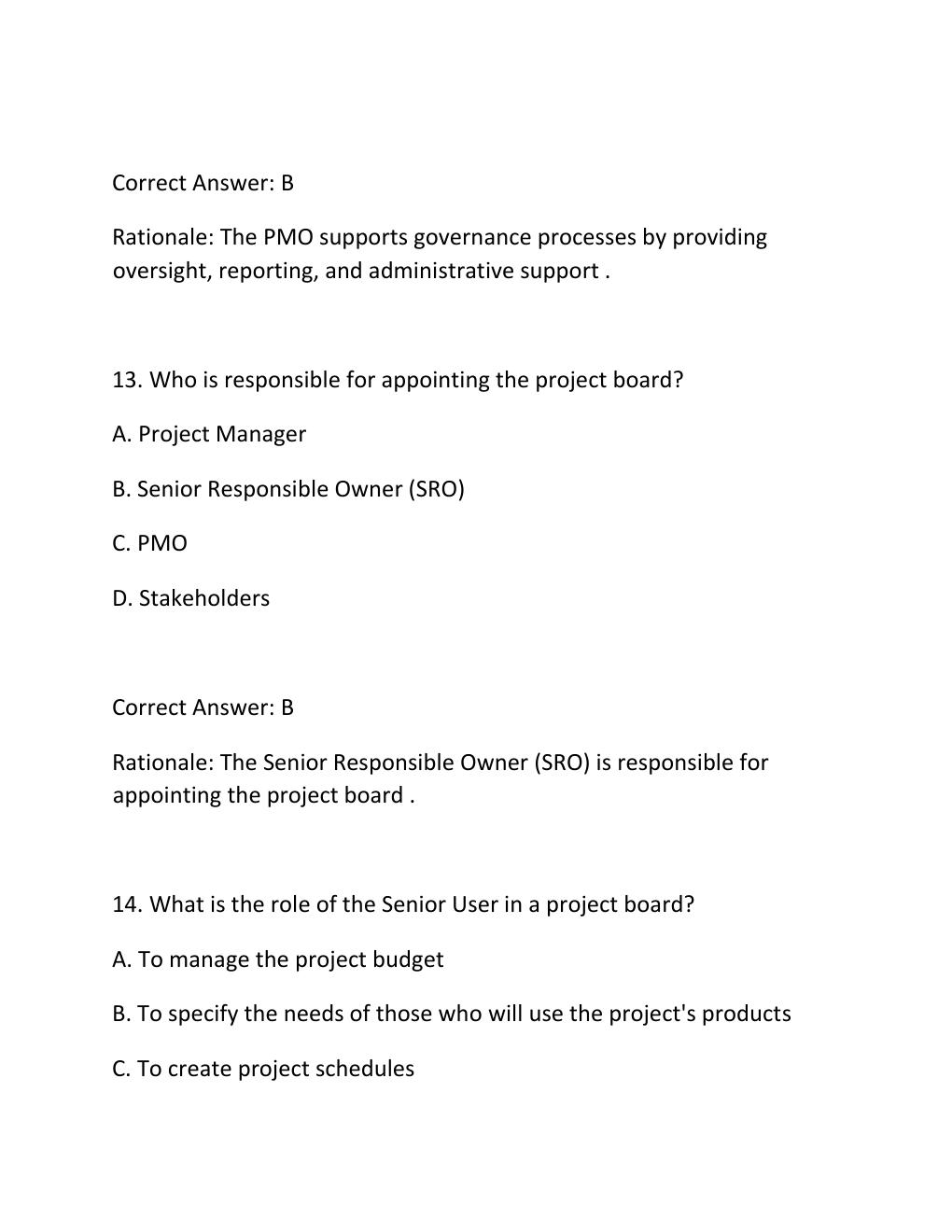 Preview page 8 of PROJECT GOVERNANCE CERTIFICATION EXAM PRACTICE QUESTIONS AND CORRECT ANSWERS