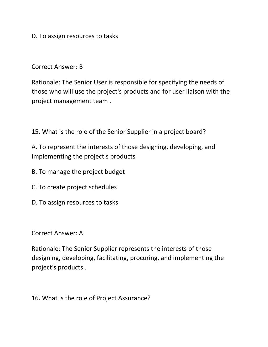 Preview page 9 of PROJECT GOVERNANCE CERTIFICATION EXAM PRACTICE QUESTIONS AND CORRECT ANSWERS