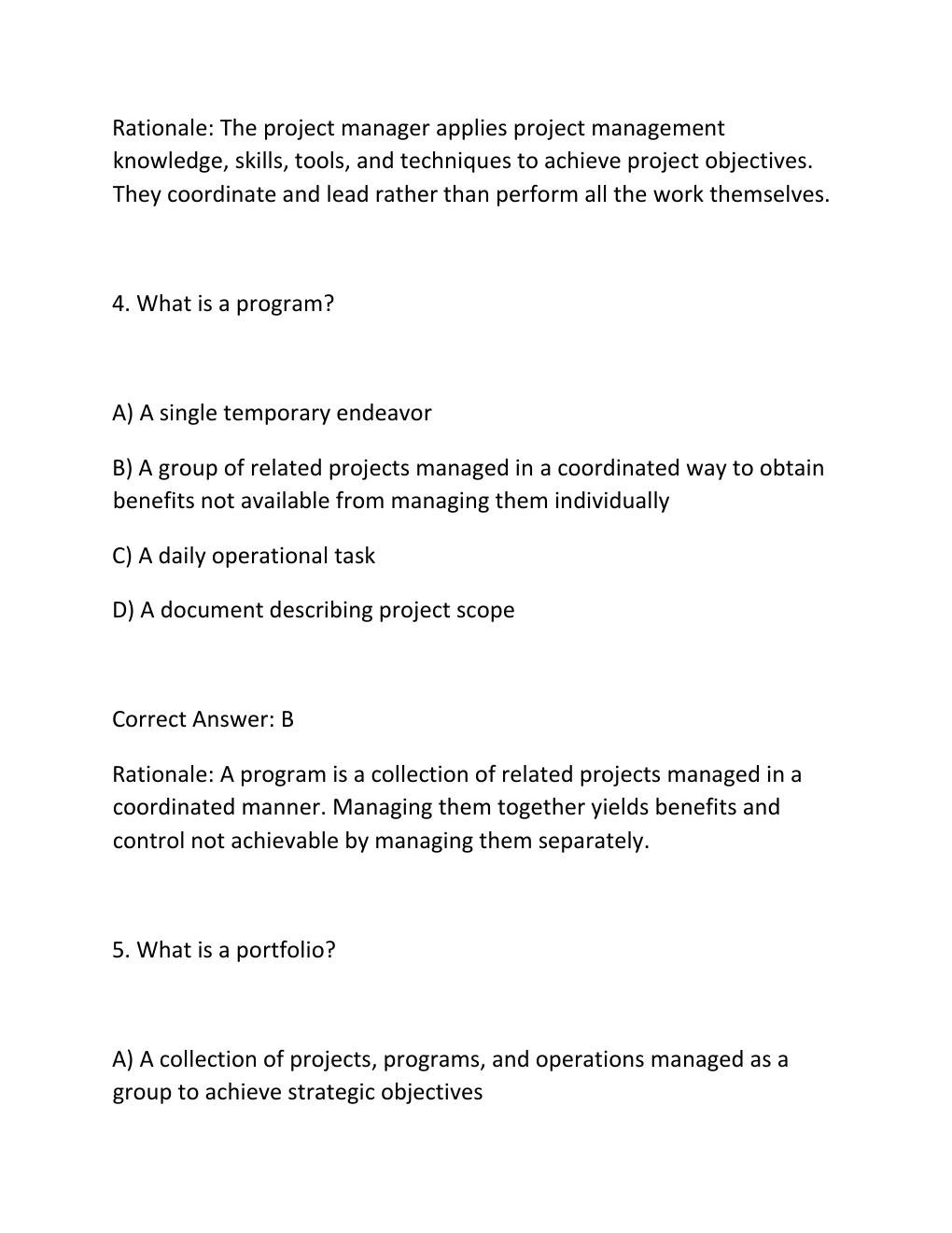Preview page 3 of PROJECT MANAGEMENT FUNDAMENTALS CERTIFICATION EXAM PRACTICE QUESTIONS AND CORRECT ANSWERS