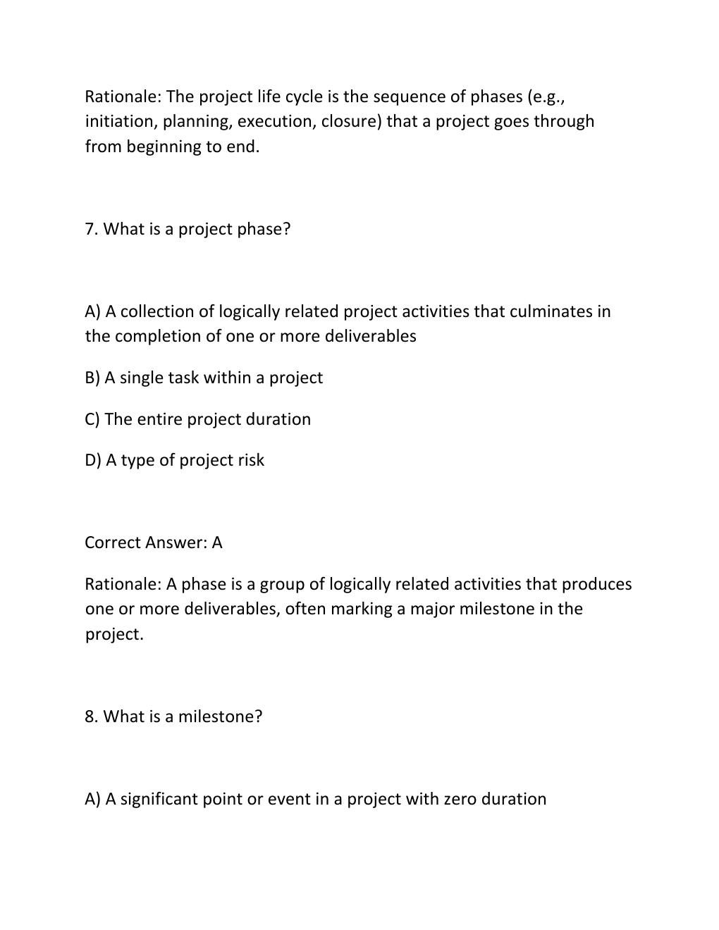 Preview page 5 of PROJECT MANAGEMENT FUNDAMENTALS CERTIFICATION EXAM PRACTICE QUESTIONS AND CORRECT ANSWERS