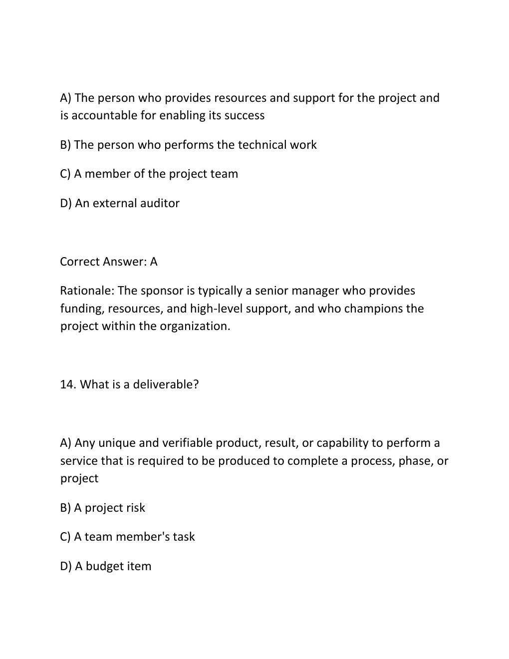 Preview page 9 of PROJECT MANAGEMENT FUNDAMENTALS CERTIFICATION EXAM PRACTICE QUESTIONS AND CORRECT ANSWERS