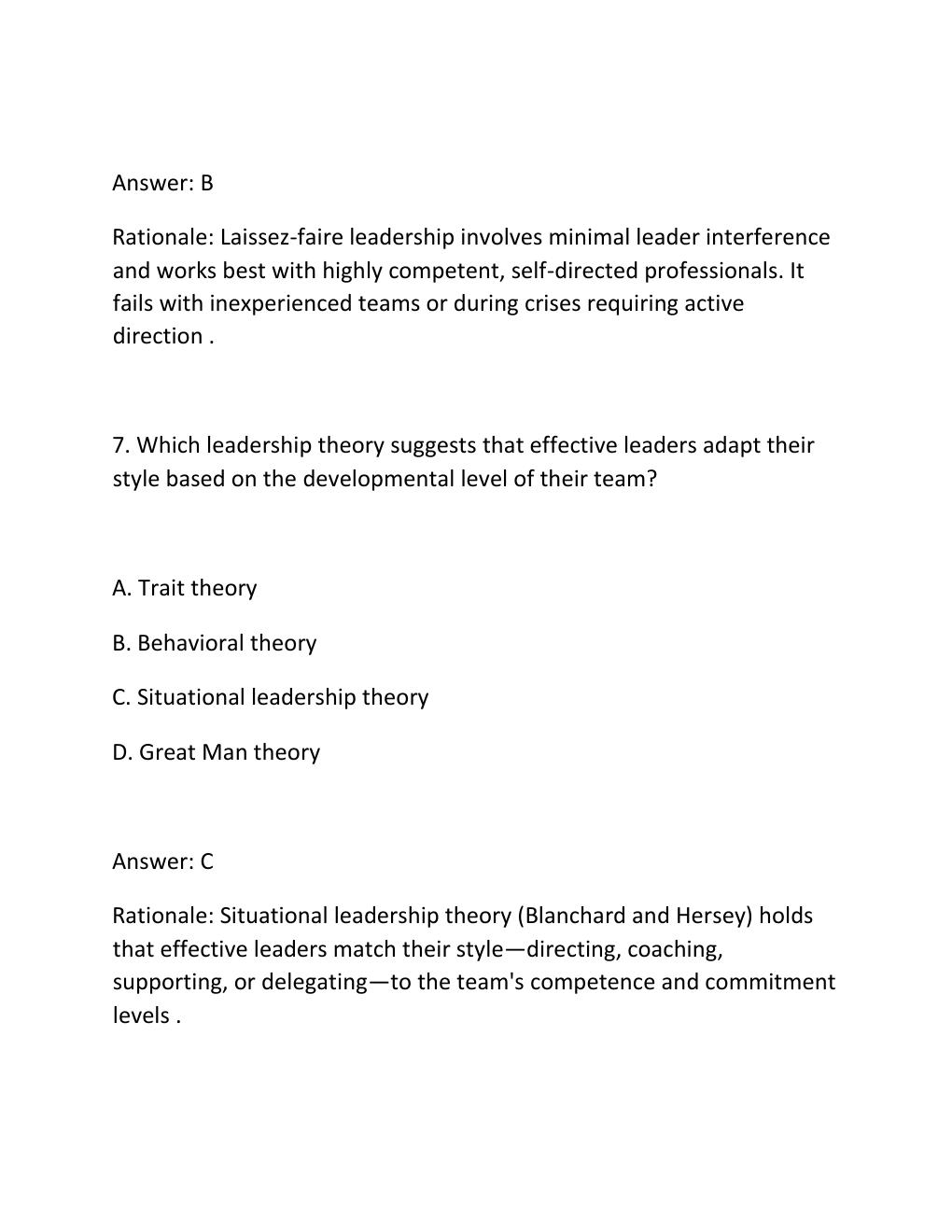 Preview page 5 of PROJECT LEADERSHIP CERTIFICATION EXAM PRACTICE QUESTIONS AND CORRECT ANSWERS