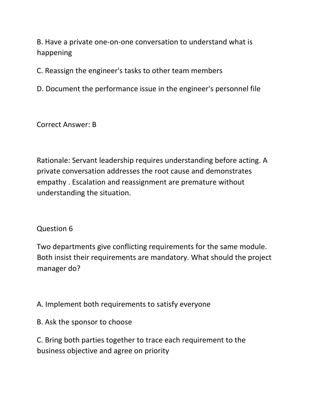 Preview page 5 of PROJECT MANAGEMENT PROFESSIONAL (PMP) CERTIFICATION EXAM PRACTICE QUESTIONS AND CORRECT ANSWERS (VERIFIED ANSWERS) PLUS