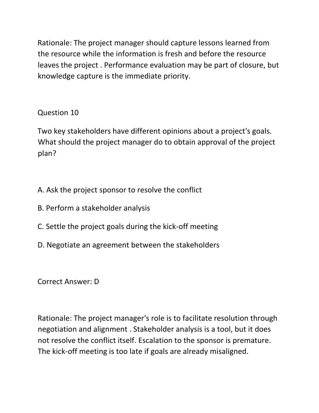 Preview page 9 of PROJECT MANAGEMENT PROFESSIONAL (PMP) CERTIFICATION EXAM PRACTICE QUESTIONS AND CORRECT ANSWERS (VERIFIED ANSWERS) PLUS