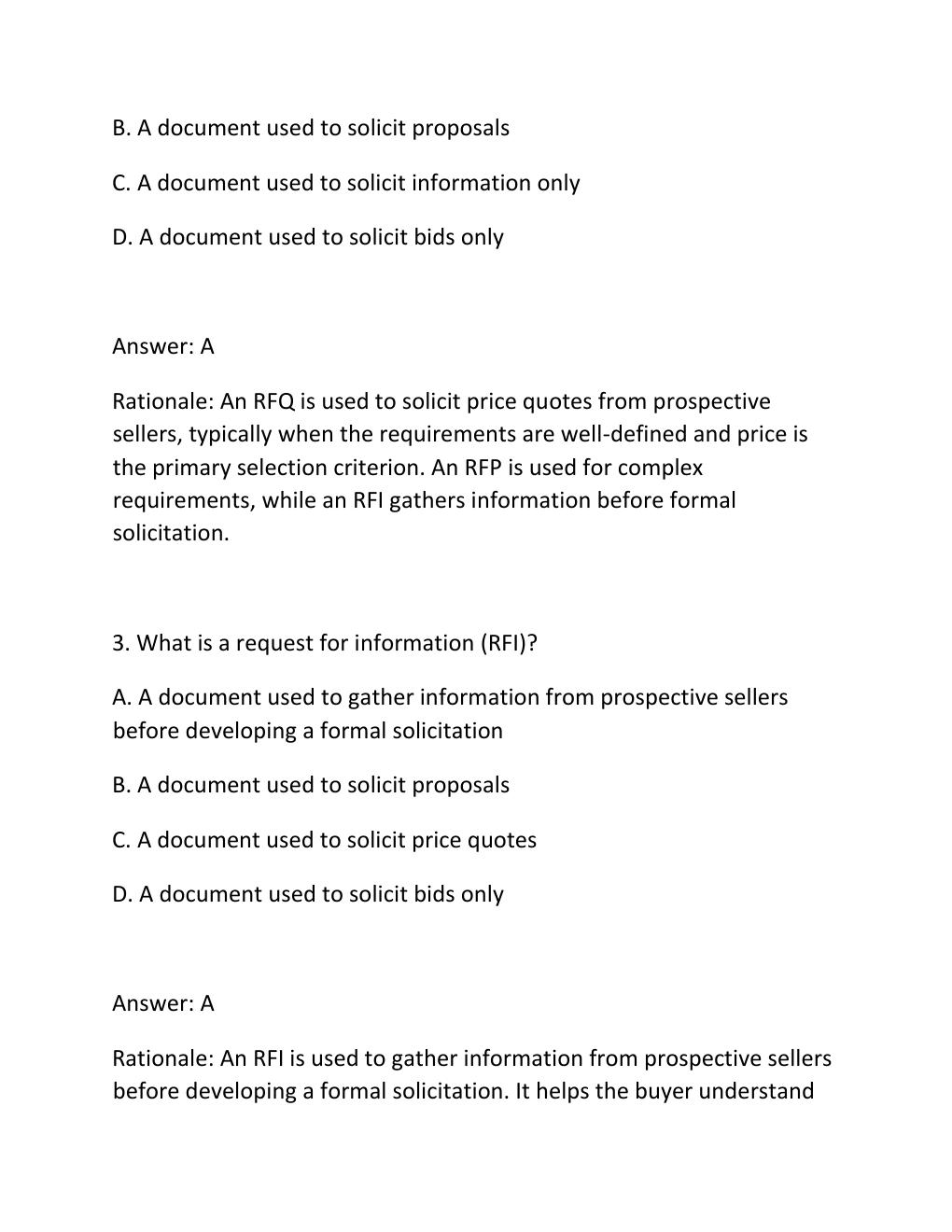 Preview page 2 of PROJECT PROCUREMENT MANAGEMENT CERTIFICATION EXAM PRACTICE QUESTIONS AND CORRECT ANSWERS
