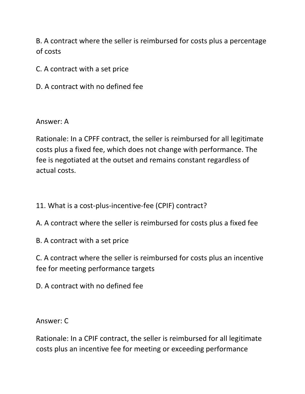 Preview page 7 of PROJECT PROCUREMENT MANAGEMENT CERTIFICATION EXAM PRACTICE QUESTIONS AND CORRECT ANSWERS