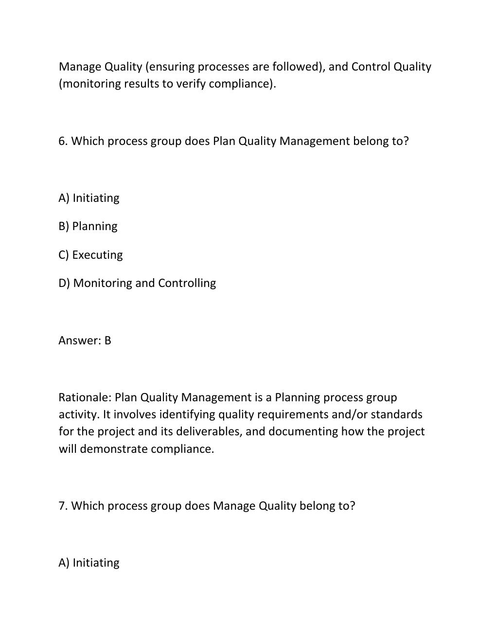 Preview page 5 of PROJECT QUALITY MANAGEMENT CERTIFICATION EXAM PRACTICE QUESTIONS AND CORRECT