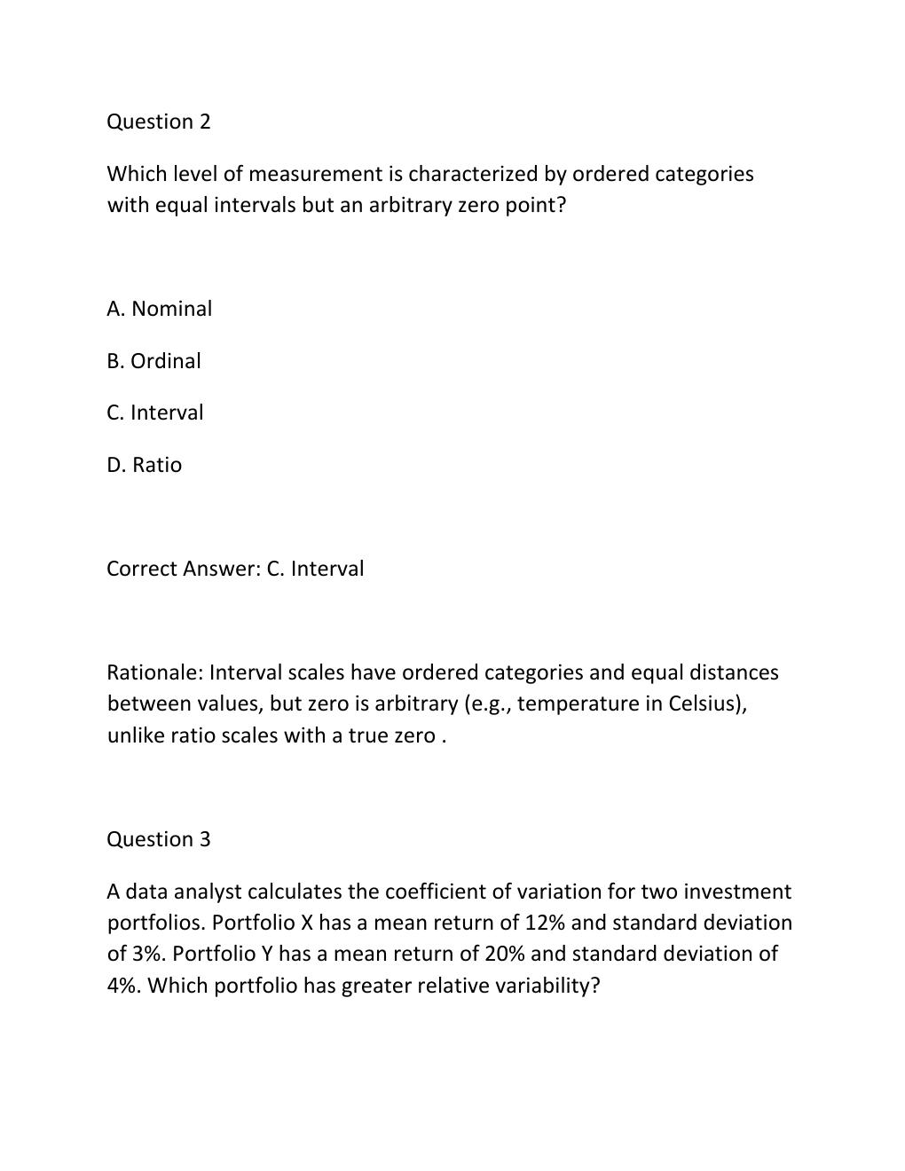 Preview page 2 of QMB 3200 FINAL EXAM PRACTICE QUESTIONS AND CORRECT ANSWERS