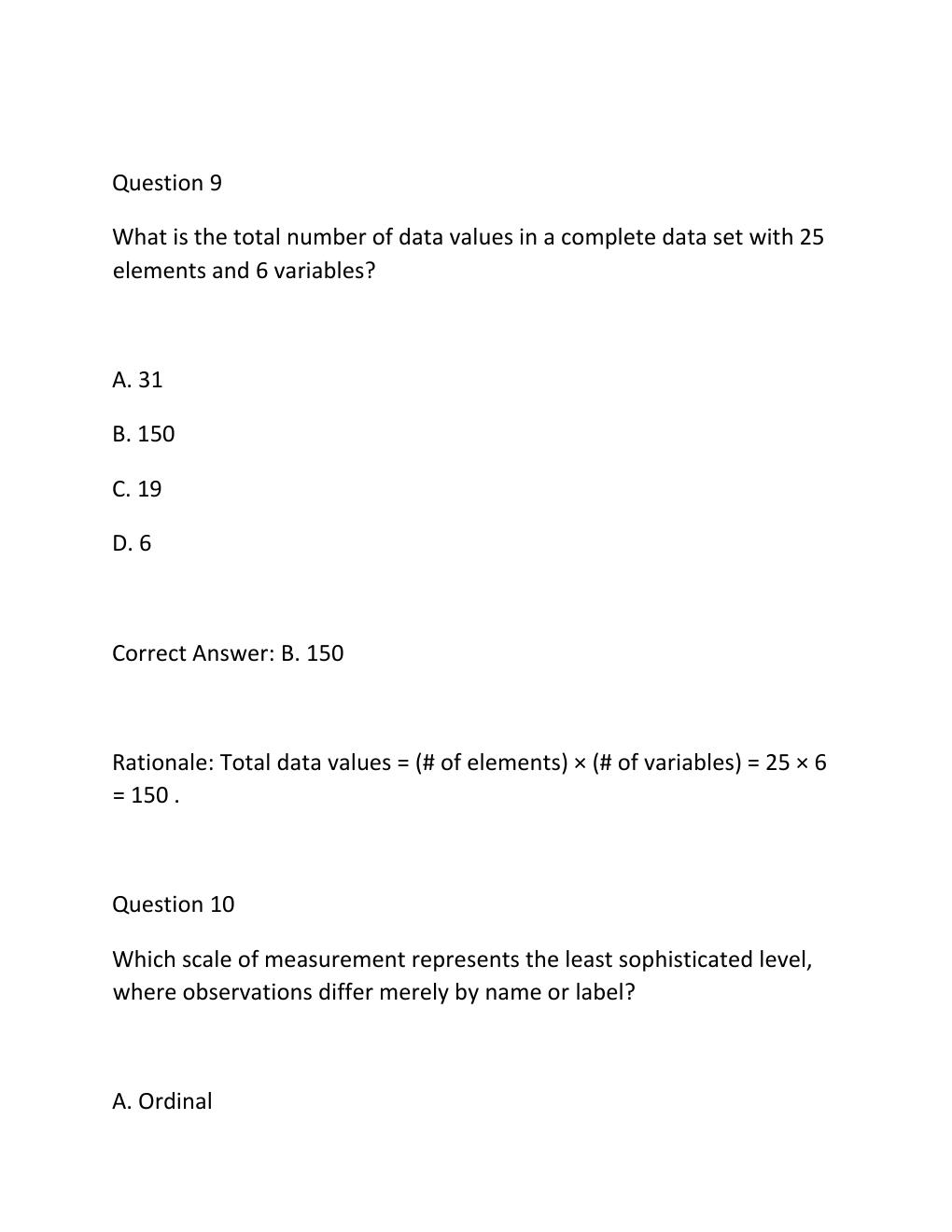 Preview page 7 of QMB 3200 FINAL EXAM PRACTICE QUESTIONS AND CORRECT ANSWERS