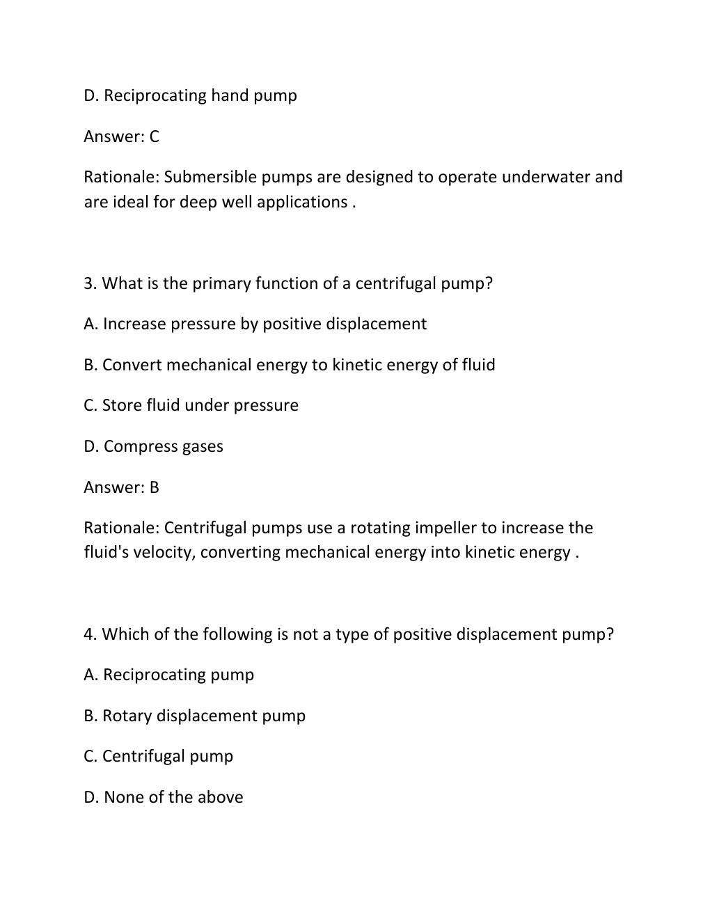 Preview page 2 of PUMP AND PUMPING SYSTEMS CERTIFICATION EXAM PRACTICE QUESTIONS AND CORRECT ANSWERS