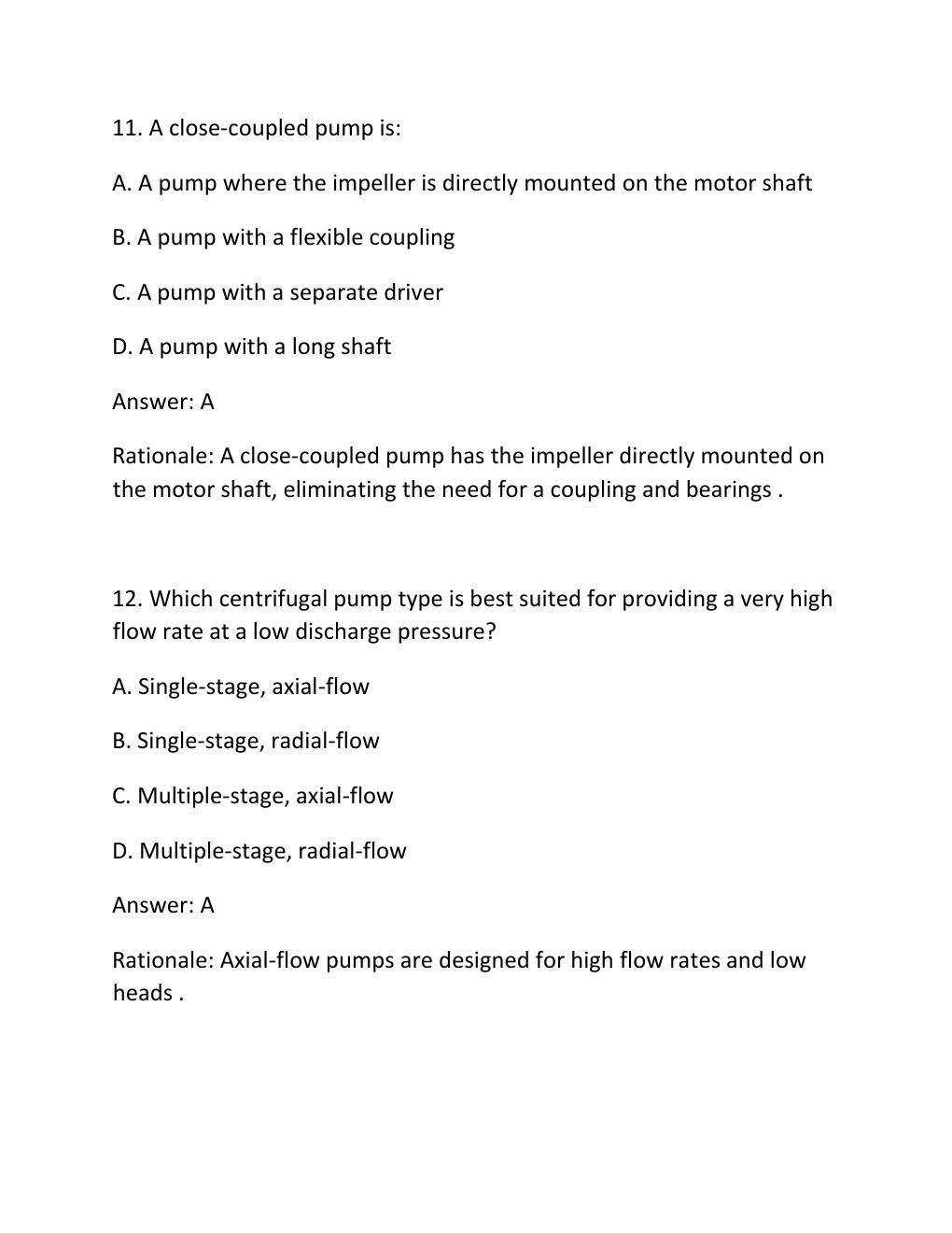 Preview page 6 of PUMP AND PUMPING SYSTEMS CERTIFICATION EXAM PRACTICE QUESTIONS AND CORRECT ANSWERS