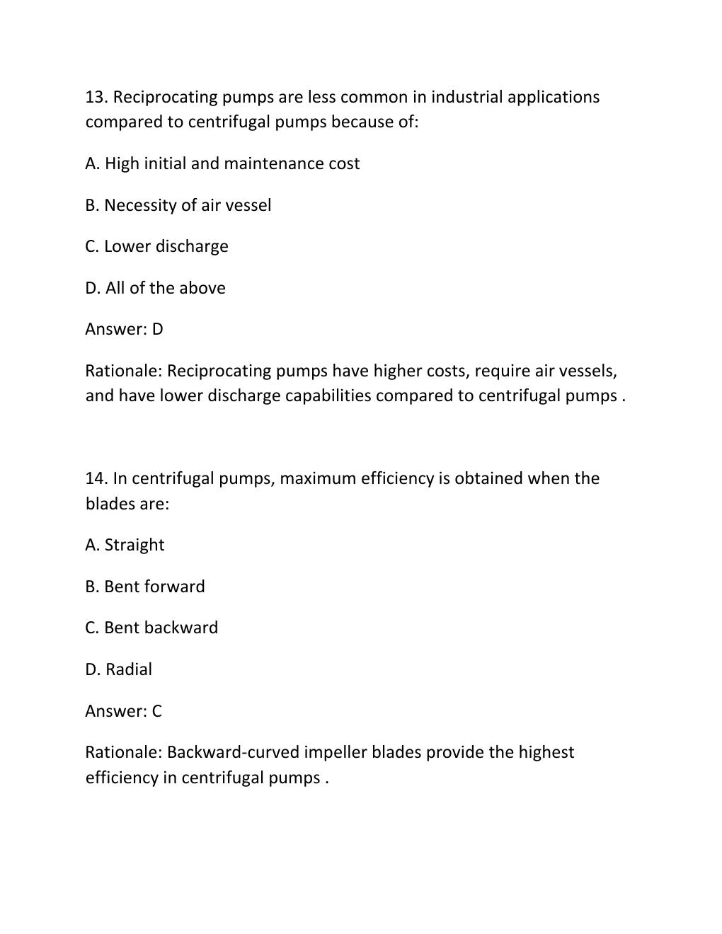 Preview page 7 of PUMP AND PUMPING SYSTEMS CERTIFICATION EXAM PRACTICE QUESTIONS AND CORRECT ANSWERS
