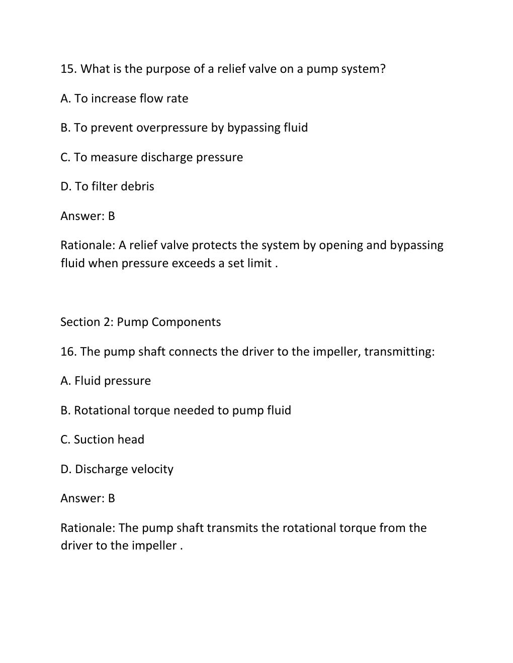 Preview page 8 of PUMP AND PUMPING SYSTEMS CERTIFICATION EXAM PRACTICE QUESTIONS AND CORRECT ANSWERS