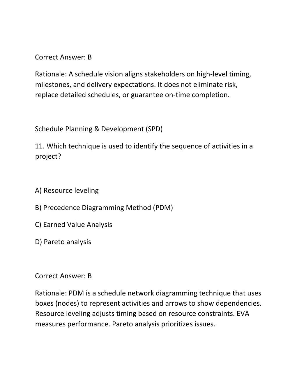 Preview page 8 of PROJECT SCHEDULING CERTIFICATION EXAM PRACTICE QUESTIONS AND CORRECT ANSWERS