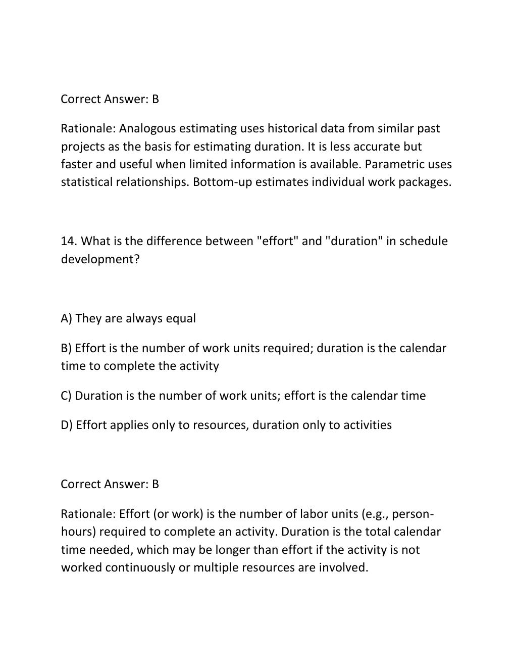 Preview page 10 of PROJECT SCHEDULING CERTIFICATION EXAM PRACTICE QUESTIONS AND CORRECT ANSWERS