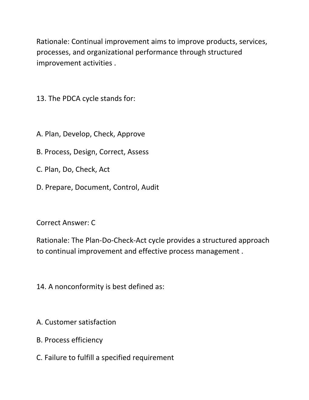 Preview page 9 of PROJECT QUALITY MANAGEMENT CERTIFICATION EXAM PRACTICE QUESTIONS AND CORRECT ANSWERS