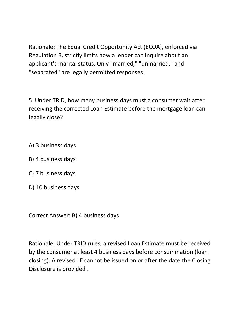 Preview page 4 of SAFE MLO PRACTICE EXAM PRACTICE QUESTIONS AND CORRECT ANSWERS