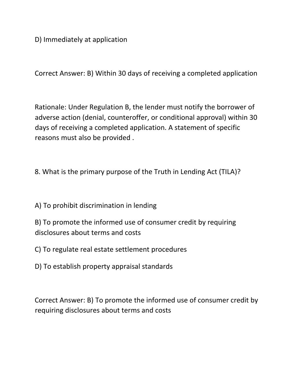 Preview page 6 of SAFE MLO PRACTICE EXAM PRACTICE QUESTIONS AND CORRECT ANSWERS