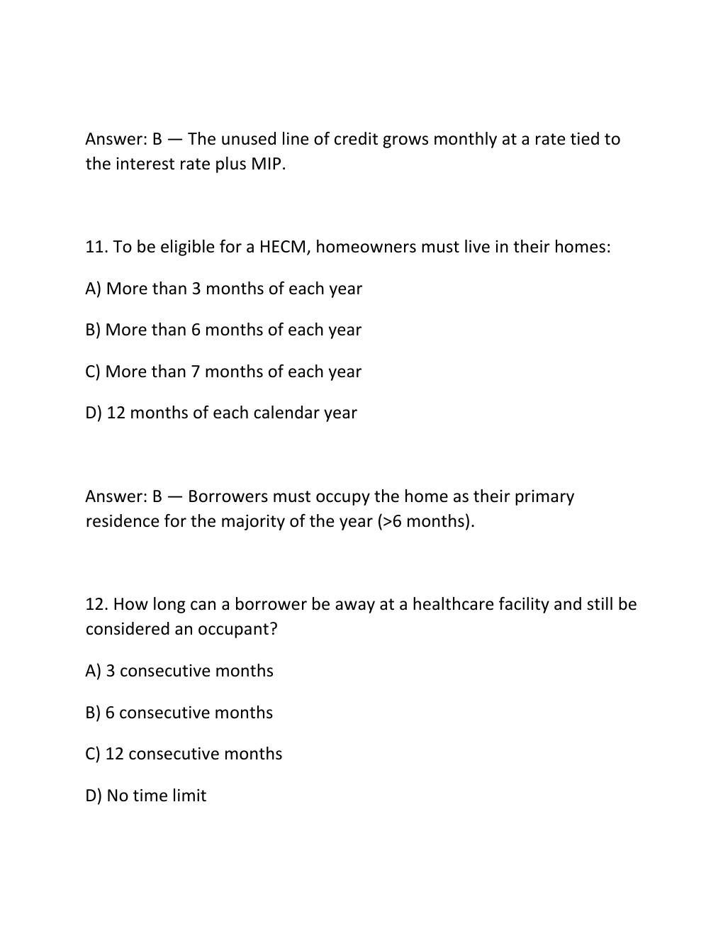 Preview page 6 of REVERSE MORTGAGE ORIGINATION CERTIFICATION EXAM PRACTICE QUESTIONS AND CORRECT ANSWERS