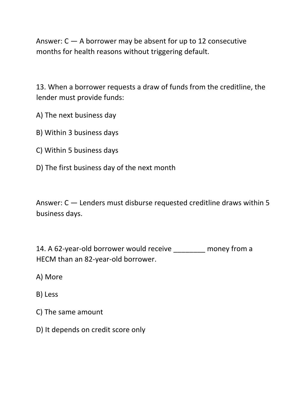 Preview page 7 of REVERSE MORTGAGE ORIGINATION CERTIFICATION EXAM PRACTICE QUESTIONS AND CORRECT ANSWERS
